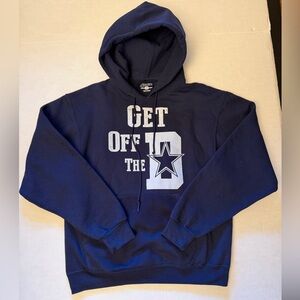 Dallas Cowboys Graphic Navy Blue Pull Over Hoodie with Team Star Logo Sz-M.  EE7